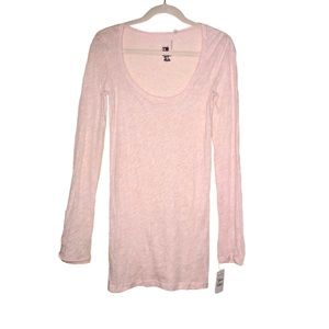 Pink Long Sleeved Crew Neck